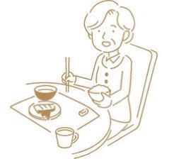 高齢者食事シーン