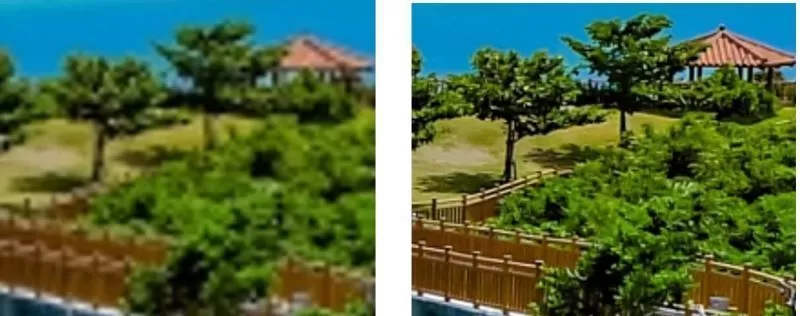 30万画素と200万画素の画像イメージ